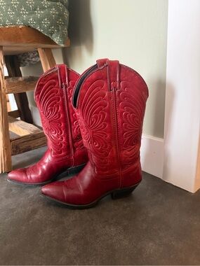 Laredo Red Women's Heeled Cowboy Boots